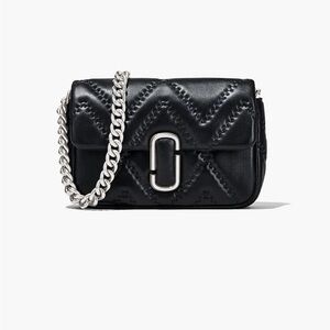 Marc Jacobs Black Quilted Leather Crossbody Bag